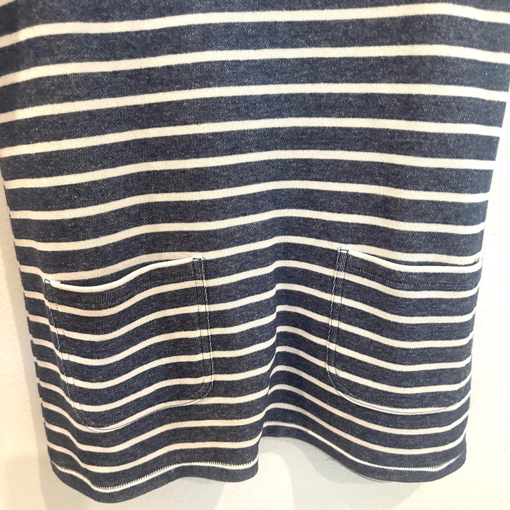 French Connection Blue/ Cream XS Normandy Stripe Mini T-Shirt Dress - Picture 4 of 5